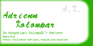 adrienn kolompar business card